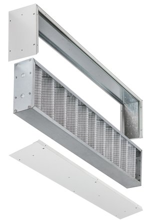 Sezione filtrante aria con filtro ondulato per versioni GP