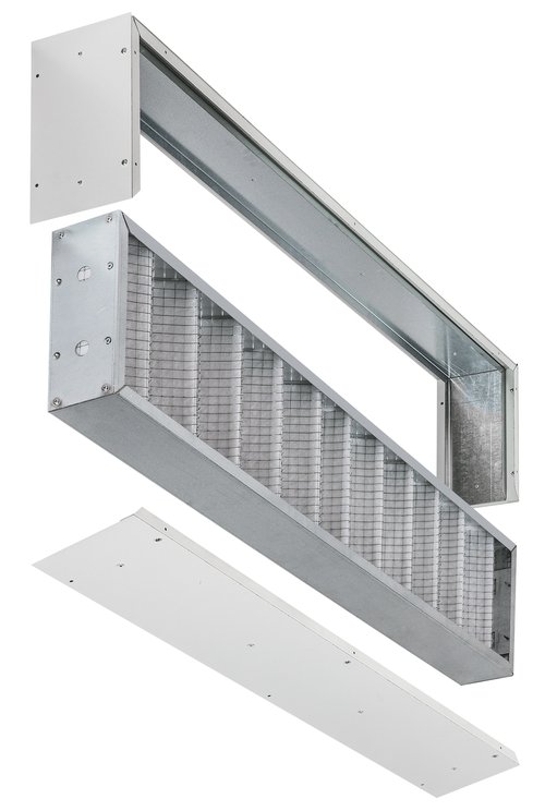 Sezione filtrante aria con filtro ondulato per versioni GP