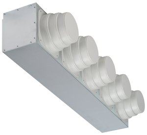 Plenum di mandata con attacchi circolari