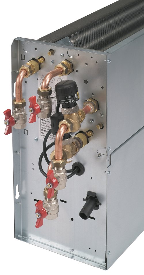 Valvole a 2 vie modulanti con 4 valvole a sfera per impianto a 4 tubi